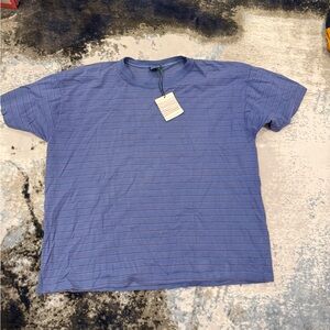 Men's Blue Stripe Crew Neck T-Shirt
